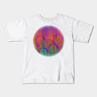 Paint abstract garden color pink Kids T-Shirt